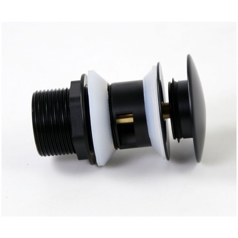 Universal G1 0.25 Brass Pop up Basin Drain Pop up Basin Drain with Overflow Click Clack System, Tool Free Installation, Matte Black - Image 4