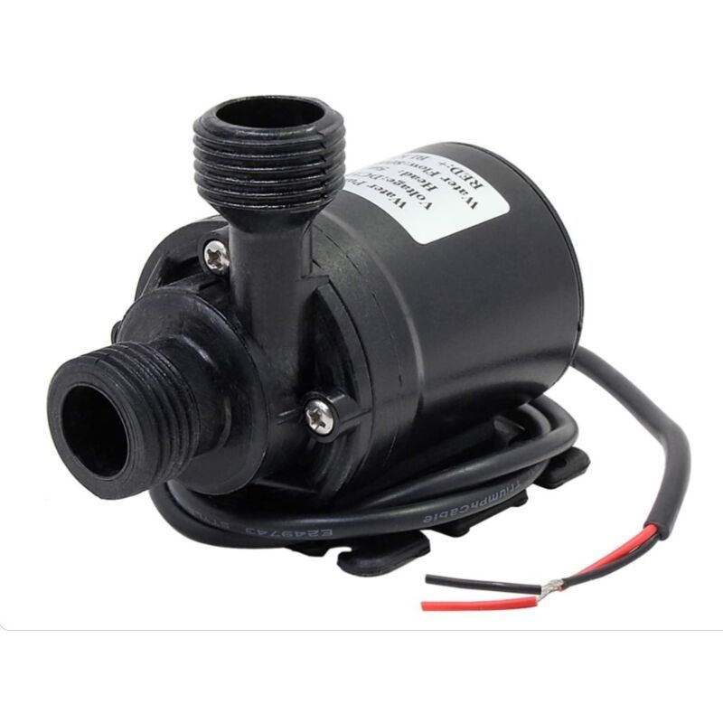 800L H Submersible Water Pump DC 12V Amphibious Pump for Pond Aquarium Solar Fountain Pool Water Circulation, 5M - Image 1