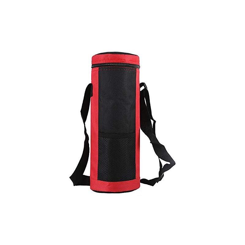 Water Bottle Cooler Tote Bag Universal Water Bottle Pouch High Capacity Insulated Cooler Bag Outdoor Camping Hiking, Red - Image 1