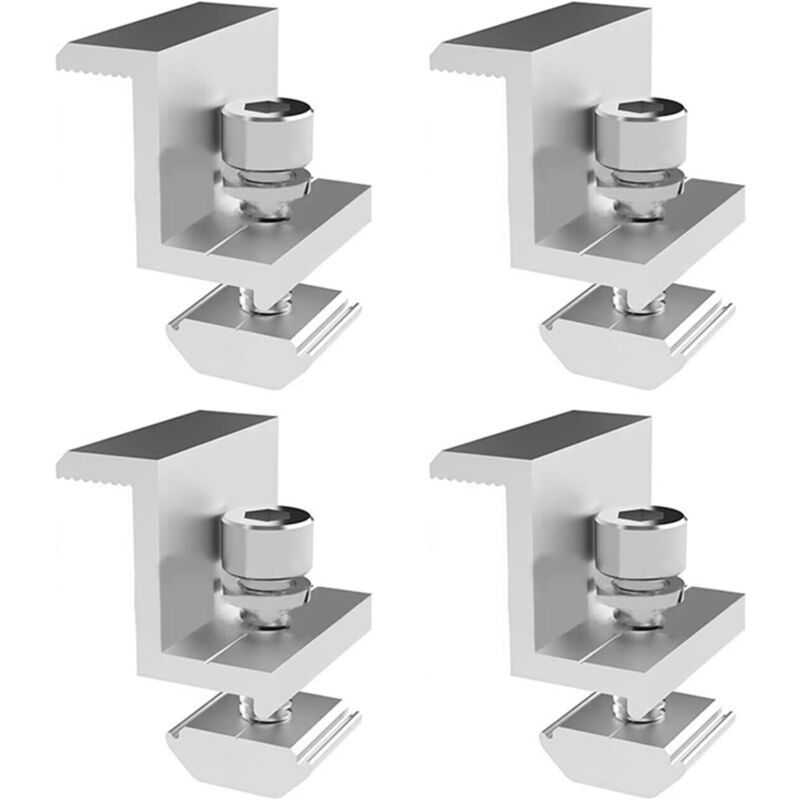 4 Pieces Solar Panel Edge Clamp Brackets for 30mm Module Height - Image 2
