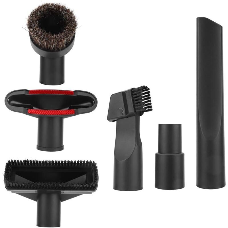 6 Pieces Universal Horse Vacuum Cleaner Brush Adapter Accessories, Black - Image 2