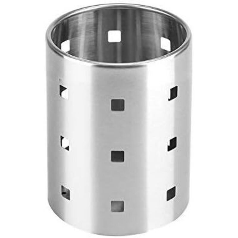 Stainless Steel Cutlery Drainer Kitchen Utensil Holder Cutlery Baskets Organizers Round Storage Rack for Spoons Knives Forks, M - Image 1