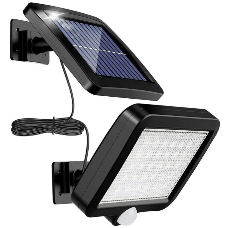 Outdoor Solar Light with 56 LED Motion Sensor IP65 Waterproof 120 Degree Solar Garden Light with Cable, 5m - Image 1