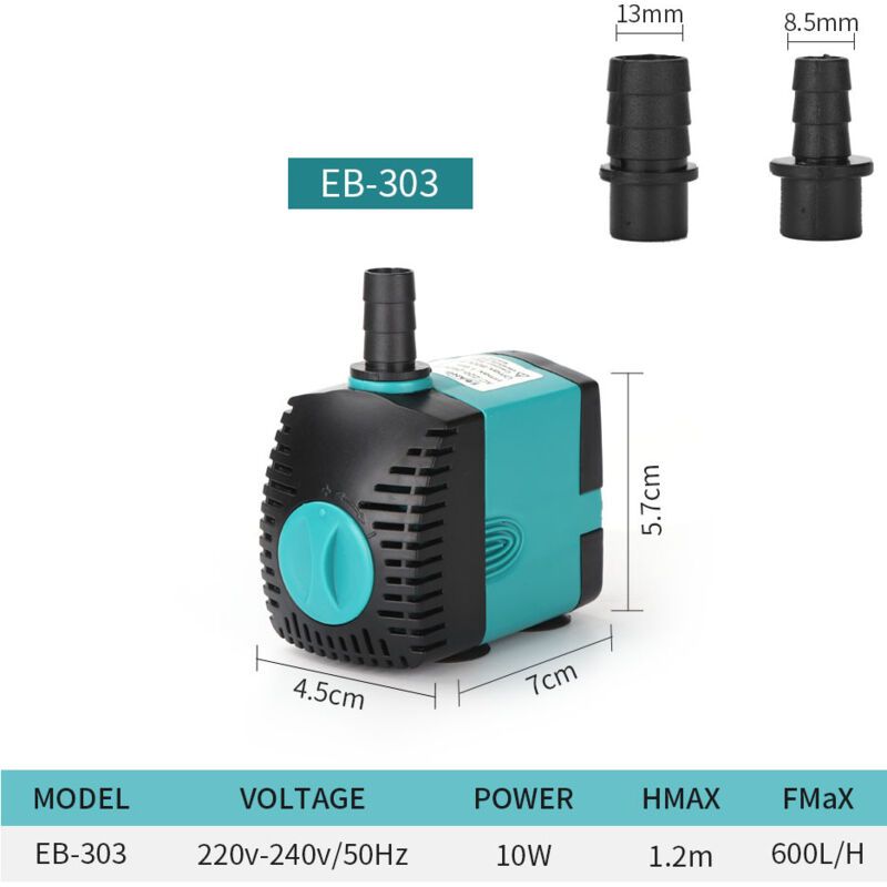 Aquarium Circulating Water Pump Fish Pond Pump Aquarium Side Suction Pump 10w - Image 2