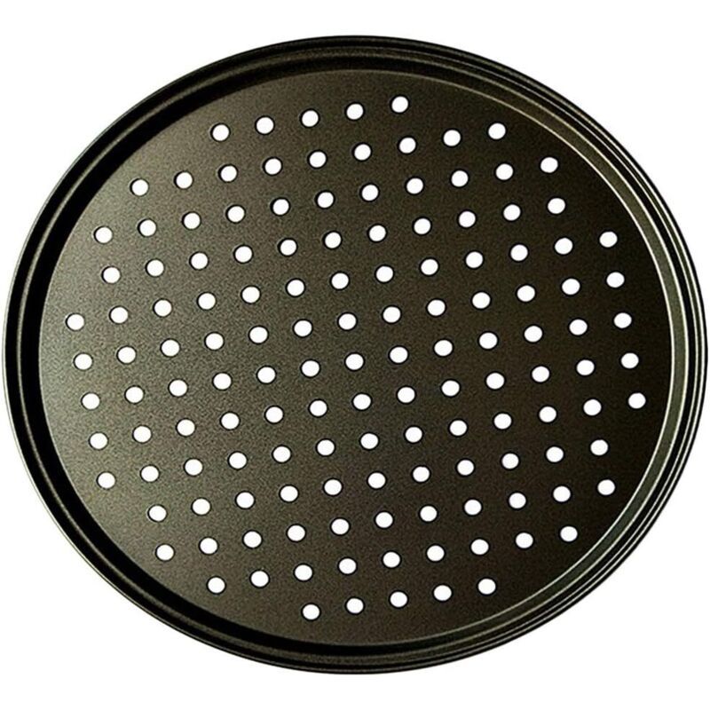 Pizza Punch Pan Carbon Steel Multi Purpose Perforated Oven Dish Non Stick Pizza Tray Pizza Trays Pastry, Pizza, Cake, Sandwiches, Sausage, Patties - Image 1