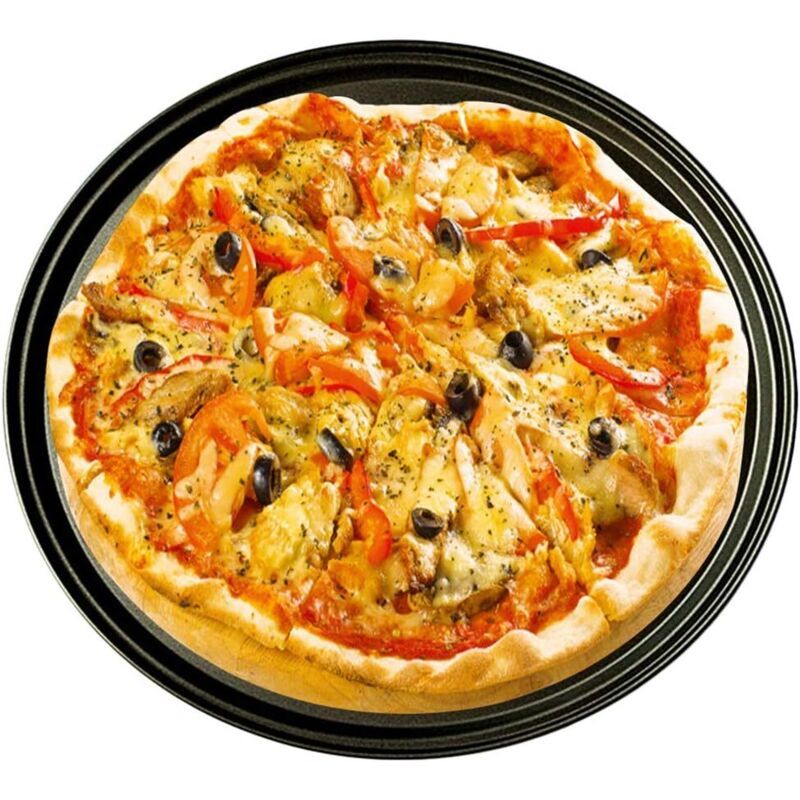 Pizza Punch Pan Carbon Steel Multi Purpose Perforated Oven Dish Non Stick Pizza Tray Pizza Trays Pastry, Pizza, Cake, Sandwiches, Sausage, Patties - Image 3