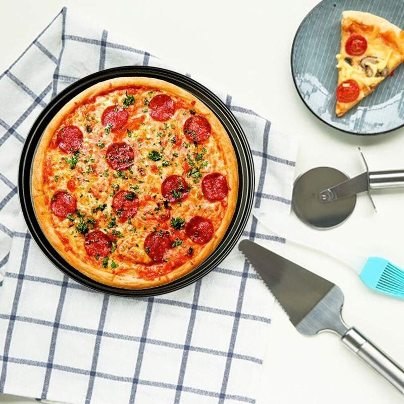 Pizza Punch Pan Carbon Steel Multi Purpose Perforated Oven Dish Non Stick Pizza Tray Pizza Trays Pastry, Pizza, Cake, Sandwiches, Sausage, Patties - Image 4