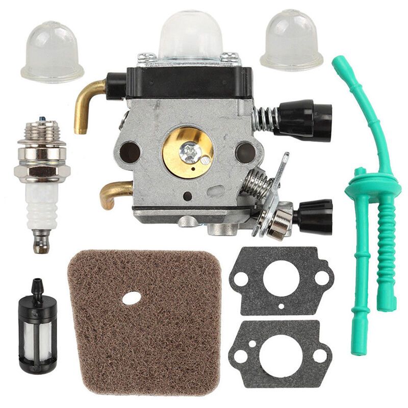 Carburetor Kit Compatible with Stihl FS38 FS45 FS46 FS55 KM55 with Fuel Line and Air Filter - Image 2