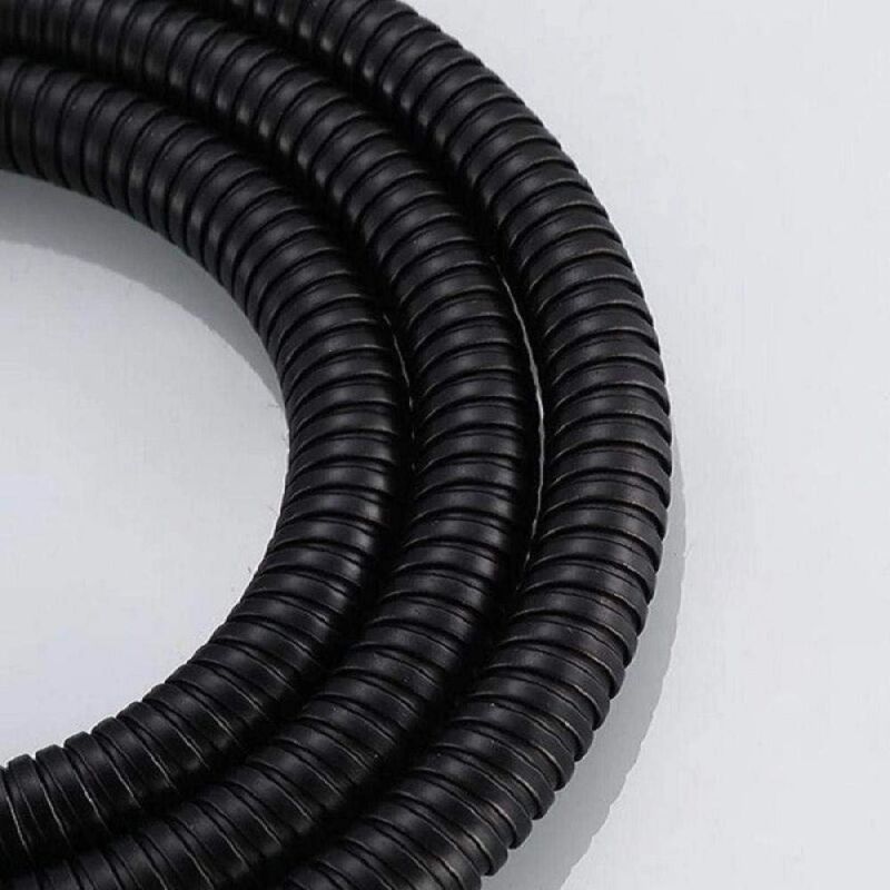 Black Stainless Steel Shower Hose Handheld Shower Head Fittings Hoses Bathroom Accessories Rubber Hose Flexible Plumbing Hose, 1.5M - Image 4
