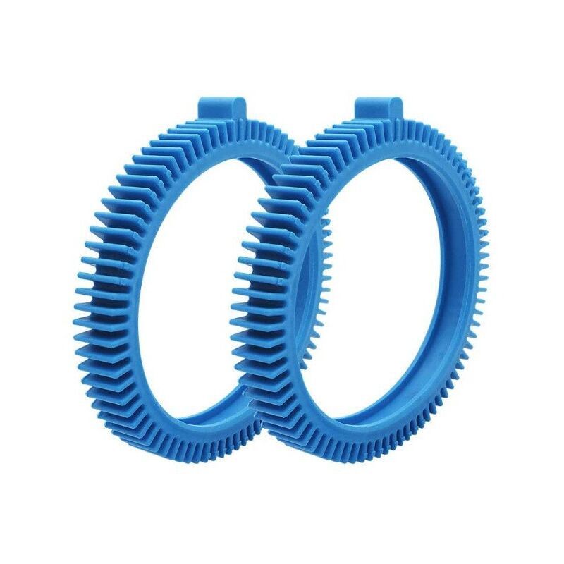 Replacement Tires for Two Piece Pool Cleaner 896584000 143 Blue Front Tires with Dents - Image 2