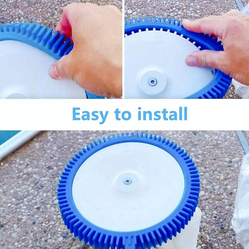 Replacement Tires for Two Piece Pool Cleaner 896584000 143 Blue Front Tires with Dents - Image 4