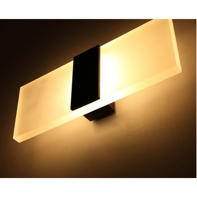 Indoor Wall Lamp 6W Warm White Brushed Black Indoor Wall Lamp AC 85 265, V, Modern Acrylic Light for Hallway, Bedroom, Staircase, 29 x 11 x 4.5mm - Image 2