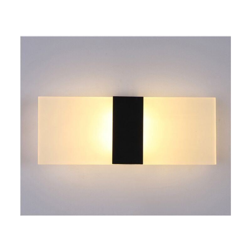 Indoor Wall Lamp 6W Warm White Brushed Black Indoor Wall Lamp AC 85 265, V, Modern Acrylic Light for Hallway, Bedroom, Staircase, 29 x 11 x 4.5mm - Image 3