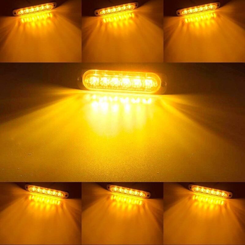 4 Emergency Warning Lights for Vehicles, Emergency Lights for Trucks, Strobe Lights, 6 LED Surface Mount Waterproof - Image 2