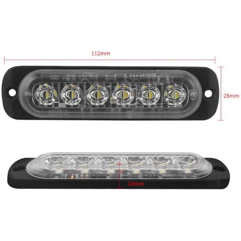 4 Emergency Warning Lights for Vehicles, Emergency Lights for Trucks, Strobe Lights, 6 LED Surface Mount Waterproof - Image 4