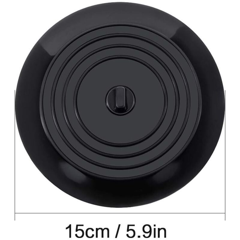 Silicone Bathtub and Kitchen Sink Stopper Universal Drain Plug, White, 15cm - Image 2