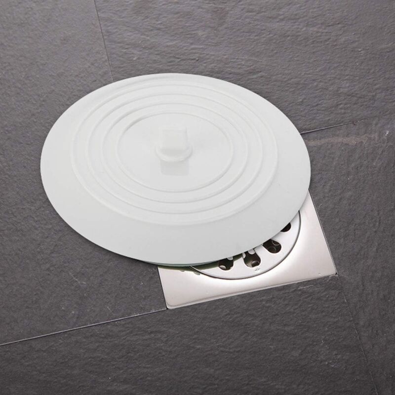 Silicone Bathtub and Kitchen Sink Stopper Universal Drain Plug, White, 15cm - Image 4