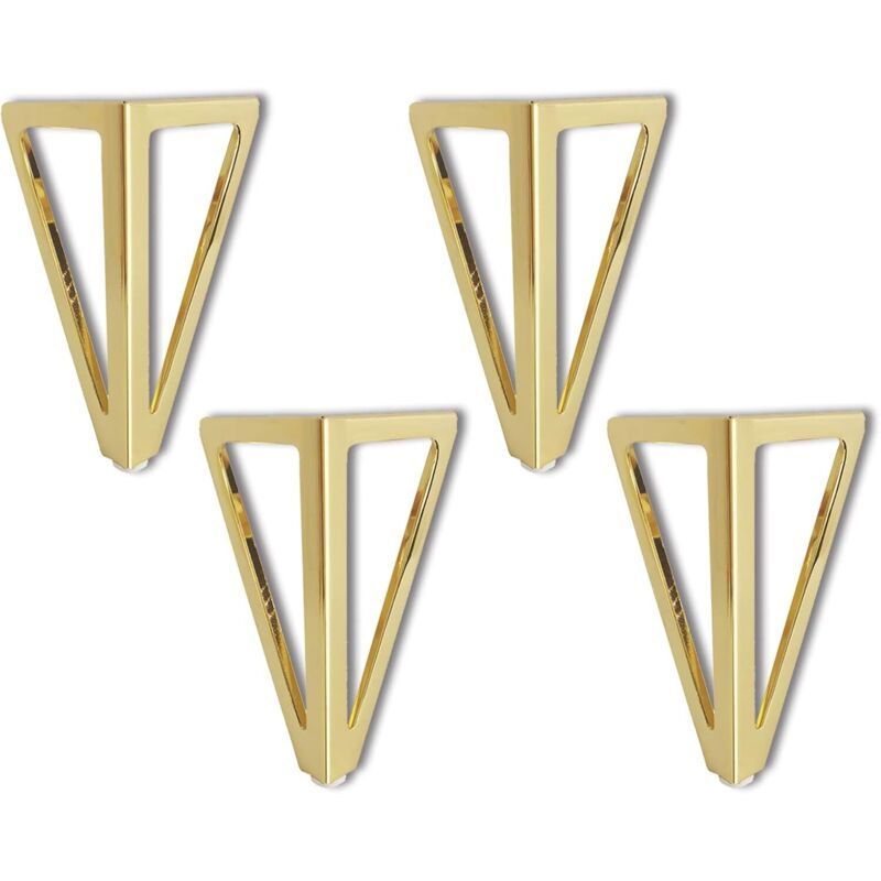 4 Pack Replacement Furniture Legs, Triangular Gold DIY Table Legs, for Chairs, Cabinets and Sofas, Furniture Legs, 15cm - Image 1