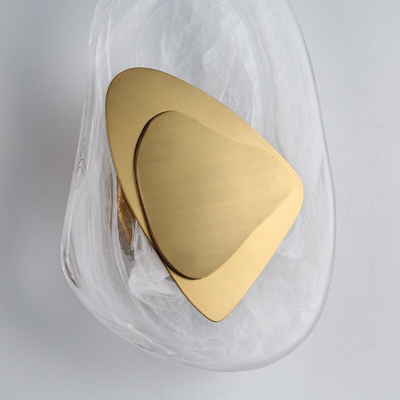 Living Room Wall Lamp Bedroom Bedside Lamp Nordic Light Luxury Study Balcony Wall Post modern Minimalist Crystal Wall Lamp, Gold LED Tri Color Dimming - Image 3