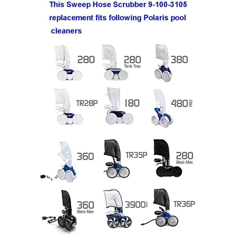 12 Pack Pool Robot Tail Foam Brush Compatible with Polaris 180 280 360 380 480 3900 Sport - Image 2