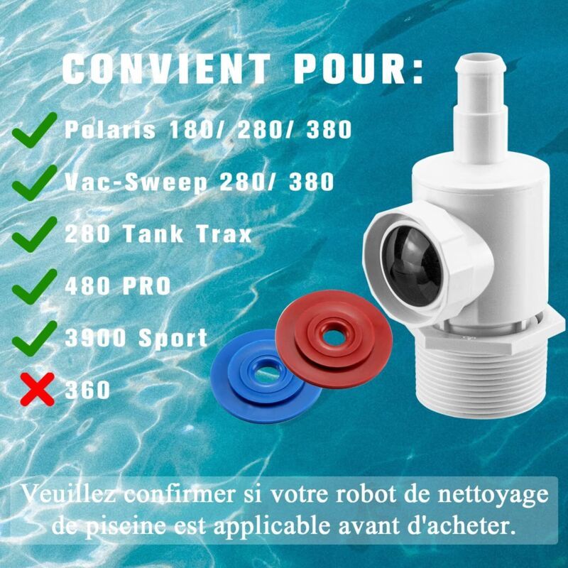 Robot Pool Cleaner Hose UWF Connector 9 100 9001 Compatible with Polaris Zodiac 180 280 380 480 3900 - Image 4