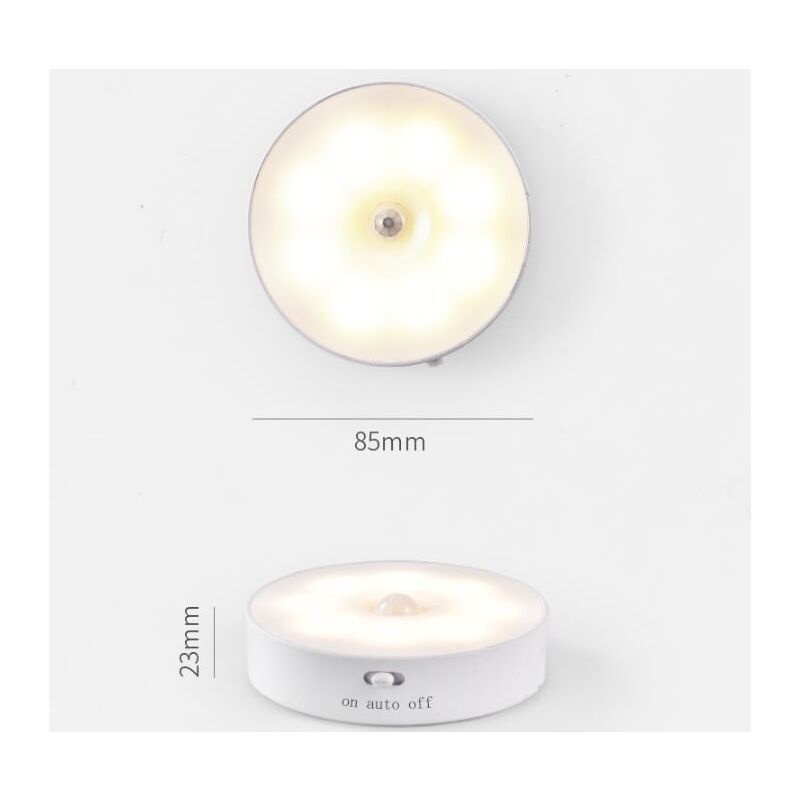 2 Pack Rechargeable Night Light with Motion Sensor Automatic Wall Night Lamp Children s Night Light LED Lamp for Baby Bedroom, Living Room, Garage - Image 2