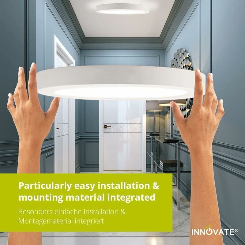 LED Ceiling Light Round Panel Ceiling Lamps Modern Ultra Thin LED Lamp Cool White 6000K Kitchen Room Living Room Balcony - Image 3