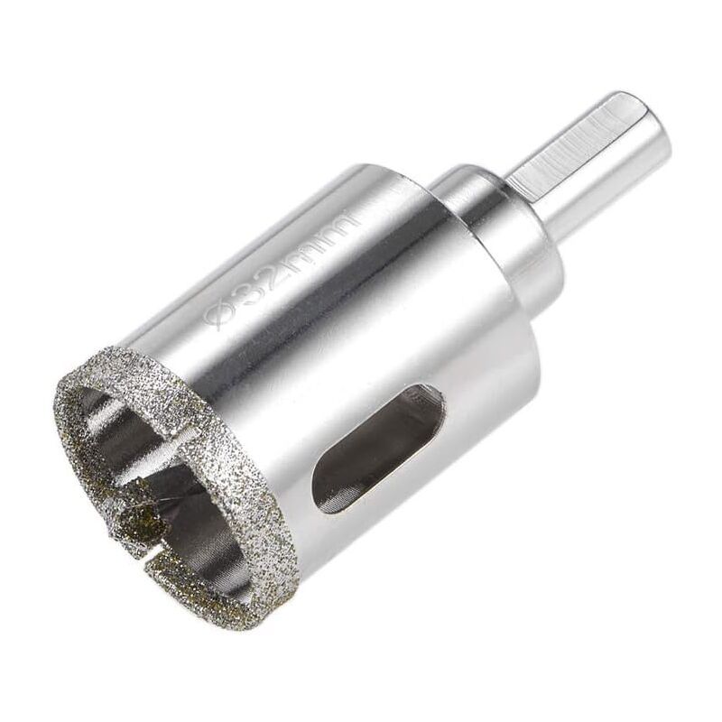 Diamond Glass Hole Saw Drill Bit with Center Pilot Bit for Glass, Ceramic Tile, 32mm - Image 1