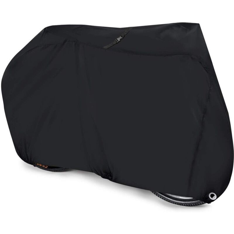 Bike Cover Waterproof Rain Cover 190T Nylon UV Rain Protection Heavy Duty Dust Cover for MTB Road Bike with Lockable Storage Bag, Black - Image 1