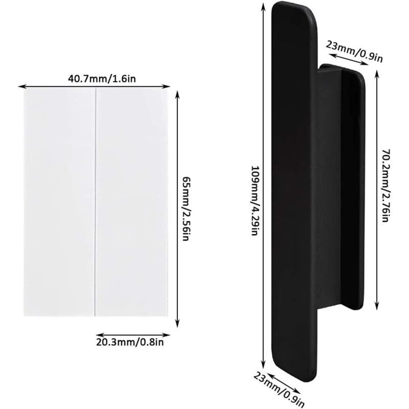 12 Pieces Self Adhesive Plastic Door Handles for Window Door Drawer Wardrobe Refrigerator - Image 3