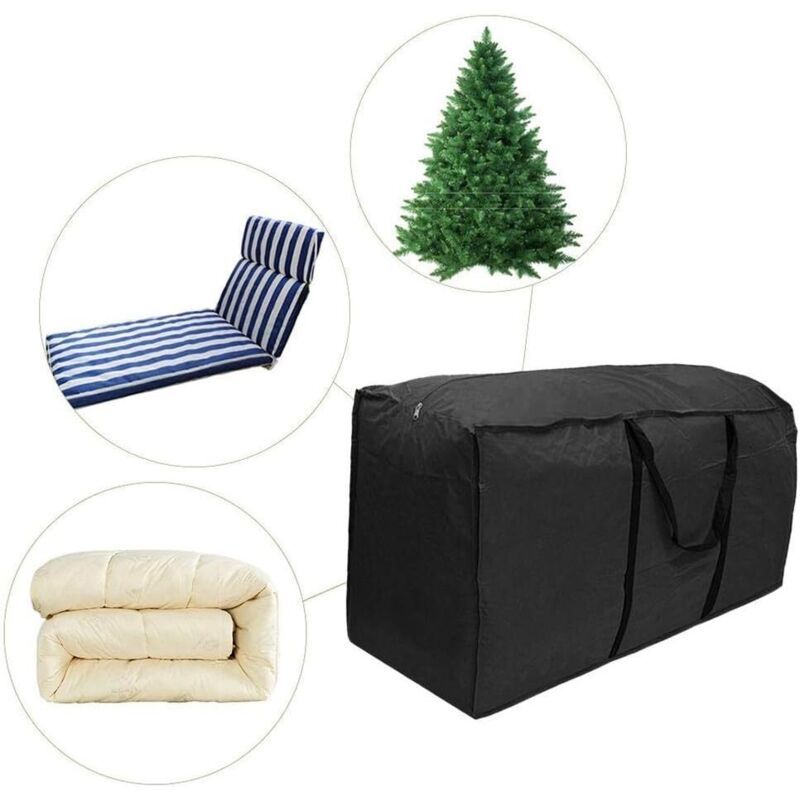 Storage Bag for Garden Furniture Cushions Sheets Pillows Cushions Handbag with Handle 210D Oxford Waterproof, 173 x 76 x 51cm - Image 2