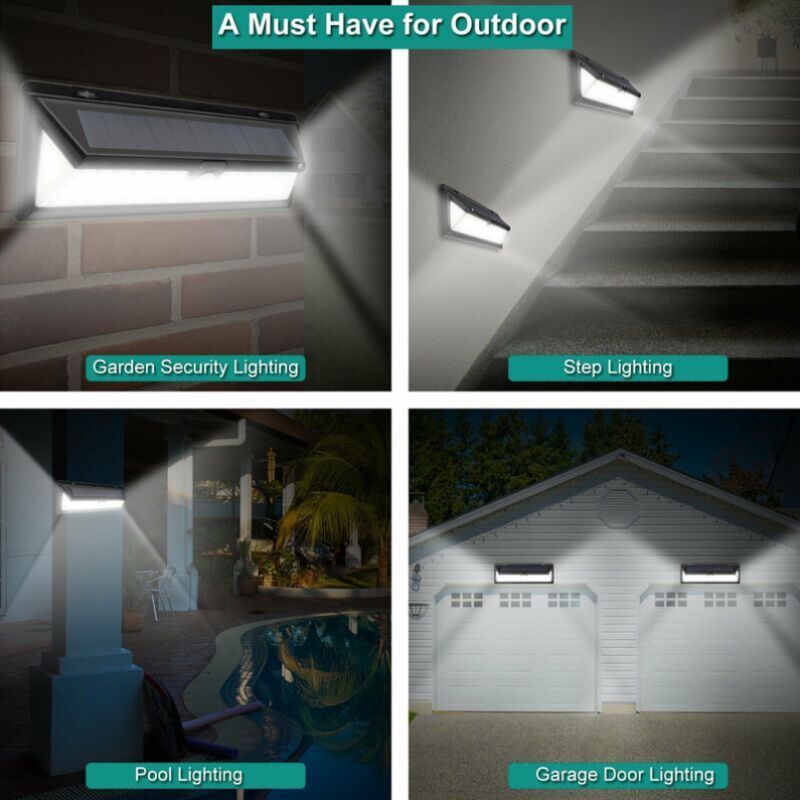 Solar Wall Light 118 LED PIR Motion Sensor IP65 Waterproof Outdoor Garden Light 1000 Lumens - Image 3