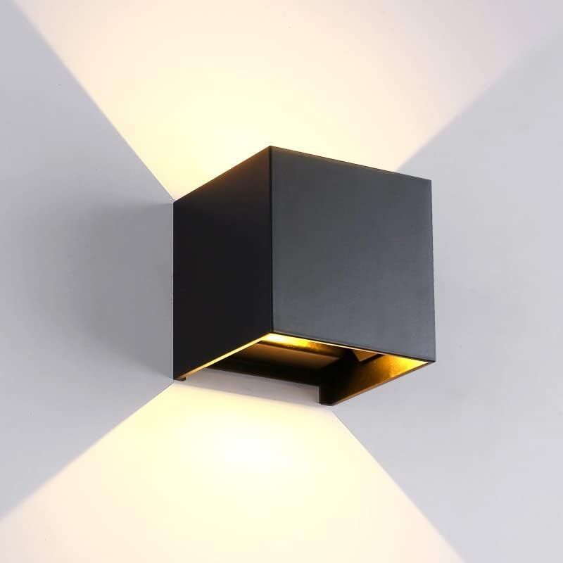 LED Wall Light, Surface Mounted Waterproof Wall Light Indoor Wall Lights Living Room Outdoor Porch, 6W Color, Black - Image 1