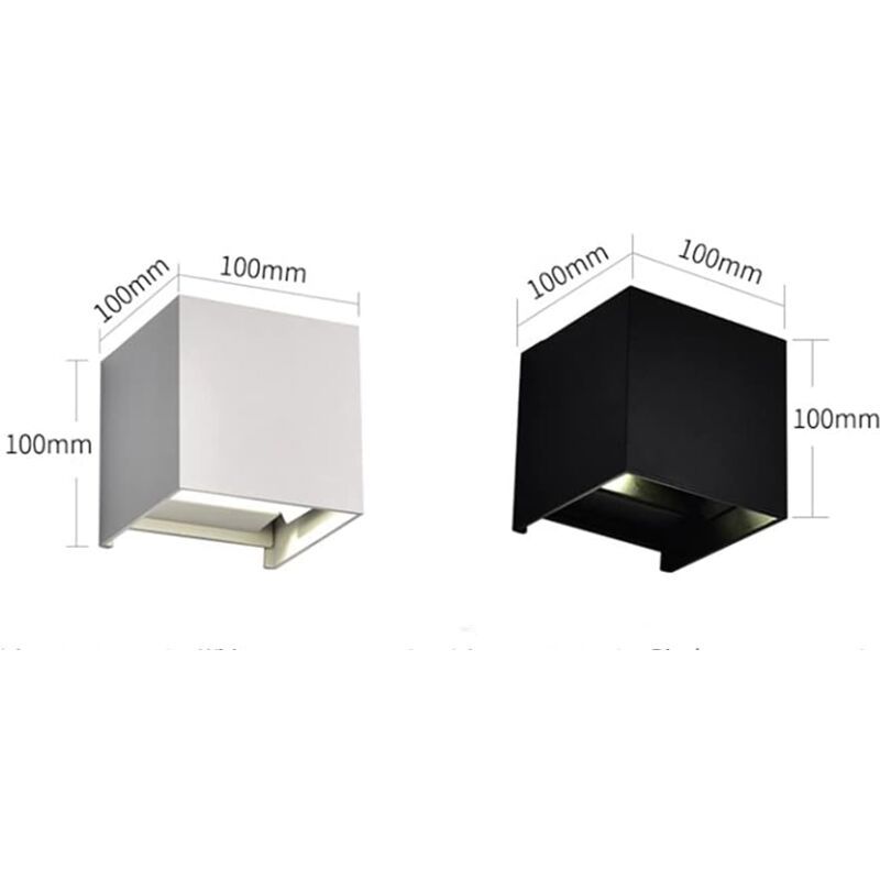 LED Wall Light, Surface Mounted Waterproof Wall Light Indoor Wall Lights Living Room Outdoor Porch, 6W Color, Black - Image 4