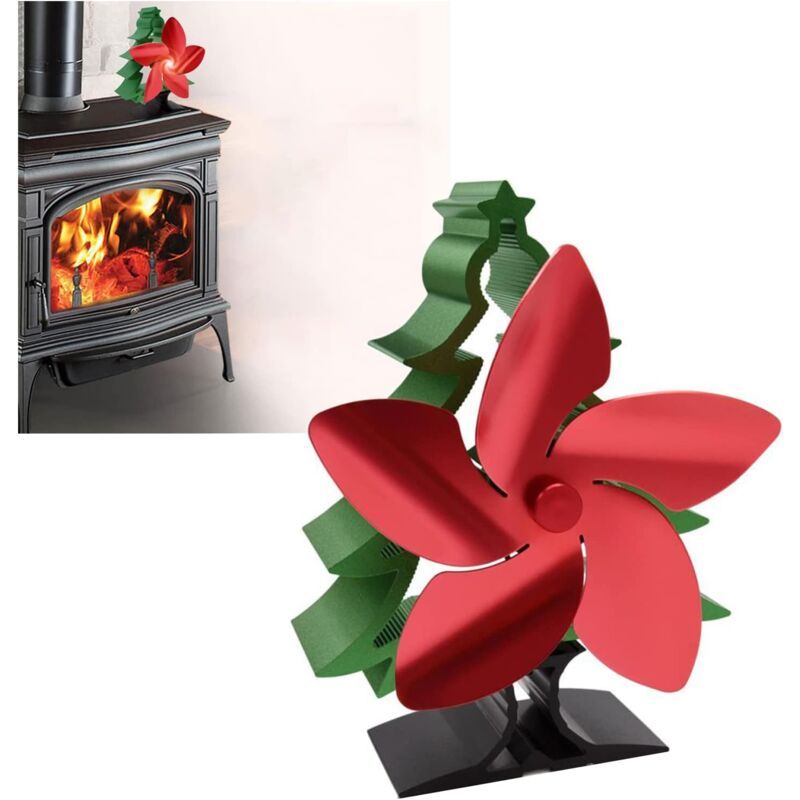 Fireplace Fan Fireplace and Stove Accessory Christmas Tree Shape x12 x23cm, 17.5cm, 5cm - Image 1