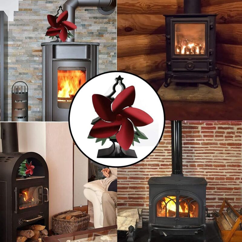Fireplace Fan Fireplace and Stove Accessory Christmas Tree Shape x12 x23cm, 17.5cm, 5cm - Image 4