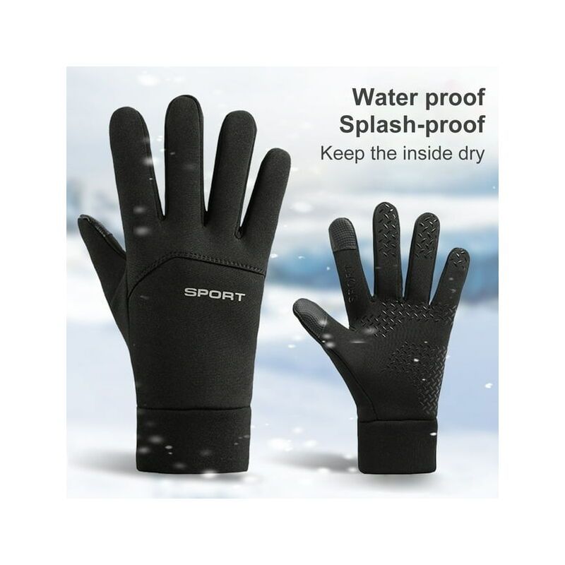 Waterproof Wind Resistant Non Skid Winter Gloves, XL - Image 2