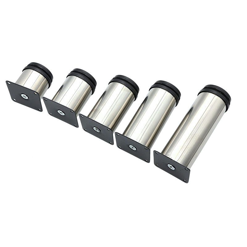 4 Pack Stainless Steel Adjustable Height Furniture Legs for Sofa Table Cabinets, 6cm - Image 1