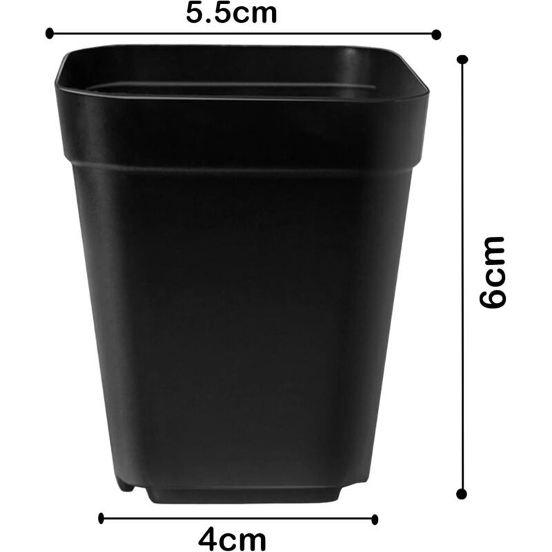 20 Pieces Seedling Pots, Nursery Pots, Reusable Plastic Square Seedling Pot Seedling Pots Transplanting Pot Growing Pot Planting, 5.5cm - Image 2