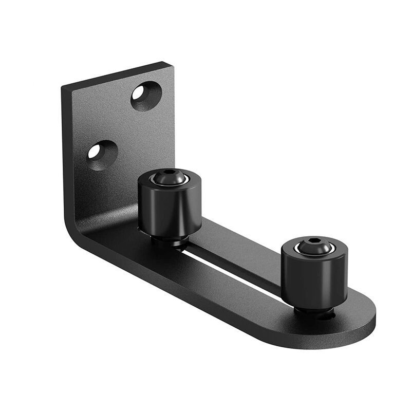 Sliding Barn Door Floor Guide Wall Mount Adjustable Ball Bearing Guide, Black, 120 x 50 x 60mm - Image 1