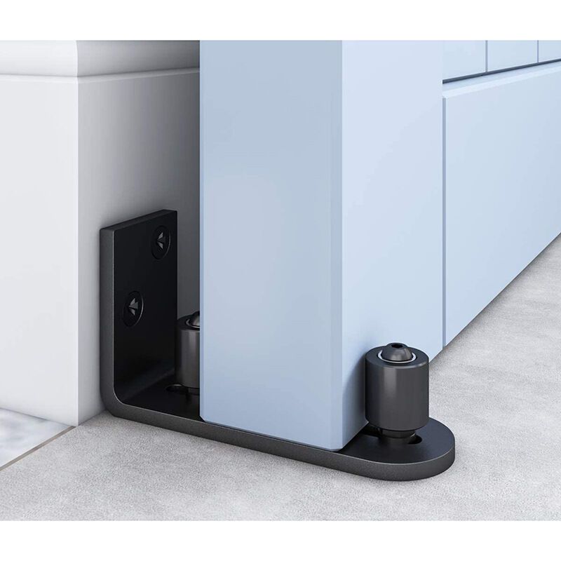 Sliding Barn Door Floor Guide Wall Mount Adjustable Ball Bearing Guide, Black, 120 x 50 x 60mm - Image 2