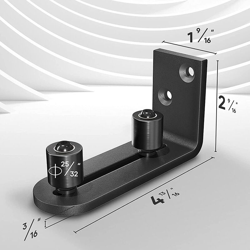 Sliding Barn Door Floor Guide Wall Mount Adjustable Ball Bearing Guide, Black, 120 x 50 x 60mm - Image 4
