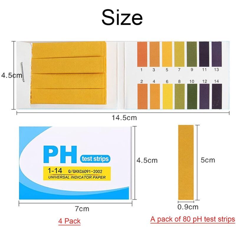 320 Pieces Swimming Pool Water Testing, pH Strip, pH 1 14 Test Paper Extensive Test Paper, Litmus Test Paper for Aquariums Saliva Water Soil Test K - Image 2