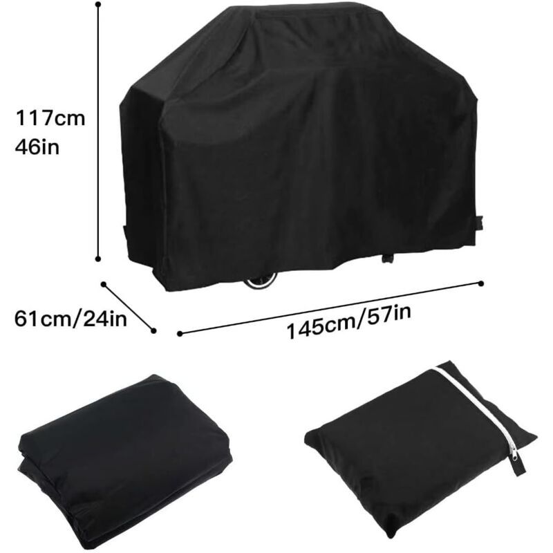 Barbecue Cover, Barbecue Protective Tarpaulin, Grill Cover Anti Wind Anti UV Anti Water Anti Moisture Dustproof, 147 x 61 x 117cm - Image 2