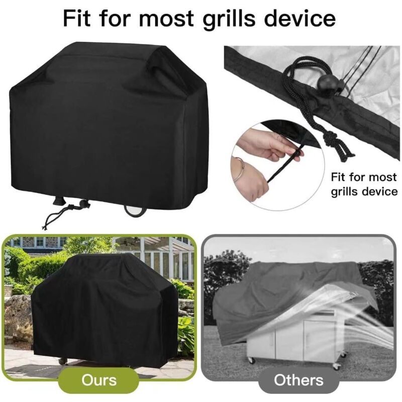 Barbecue Cover, Barbecue Protective Tarpaulin, Grill Cover Anti Wind Anti UV Anti Water Anti Moisture Dustproof, 147 x 61 x 117cm - Image 4