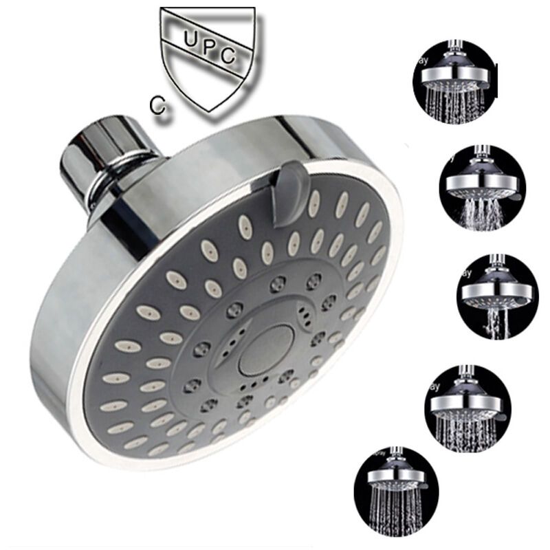 Adjustable Chrome Shower Head, Steel Round Rain Shower Head Mirror Face Shower Head - Image 1