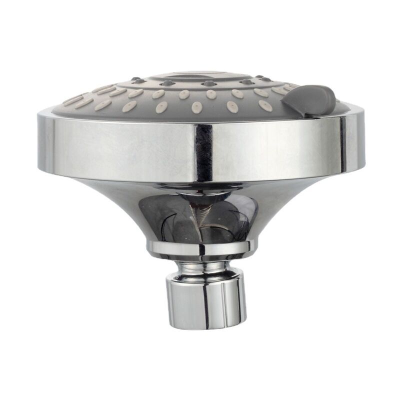 Adjustable Chrome Shower Head, Steel Round Rain Shower Head Mirror Face Shower Head - Image 4