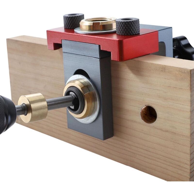 Woodworking Drilling Locator, Round Dowel Connector, 1 Drill Guide, Hole Opening Jig Positioner for Woodworking, 3 Inch - Image 3