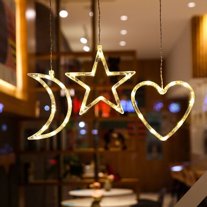 Christmas Window Lights, Hanging Christmas Window Light with Suction Cup, Battery Operated Hanging Lamp Decorations for Holiday Store Snowman - Image 3