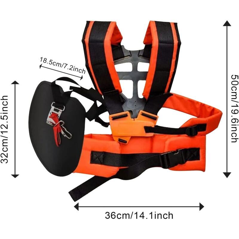 Comfortable Adjustable Effort Harness, Comfort Shoulder Harness for Brush Cutter Lawn Mower Universal Garden Machine Accessory - Image 2